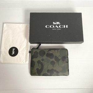 COACH Camouflage Print Small Purse leather